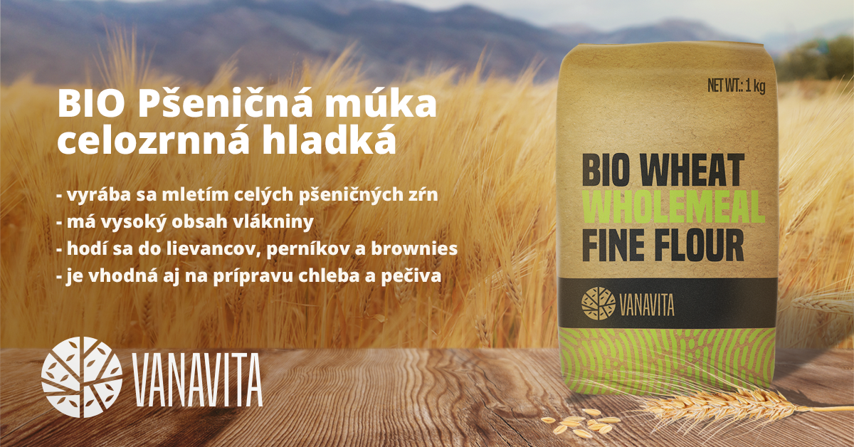 BIO Pšeničná múka celozrnná hladká - VanaVita