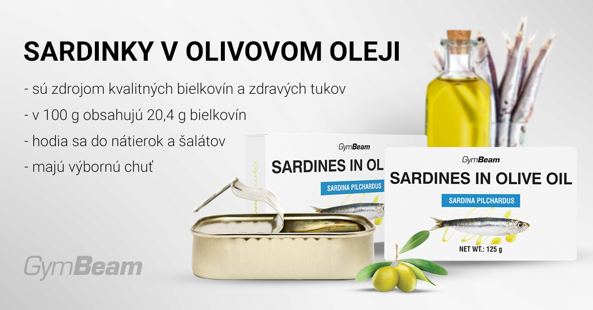 Sardinky v olivovom oleji - GymBeam