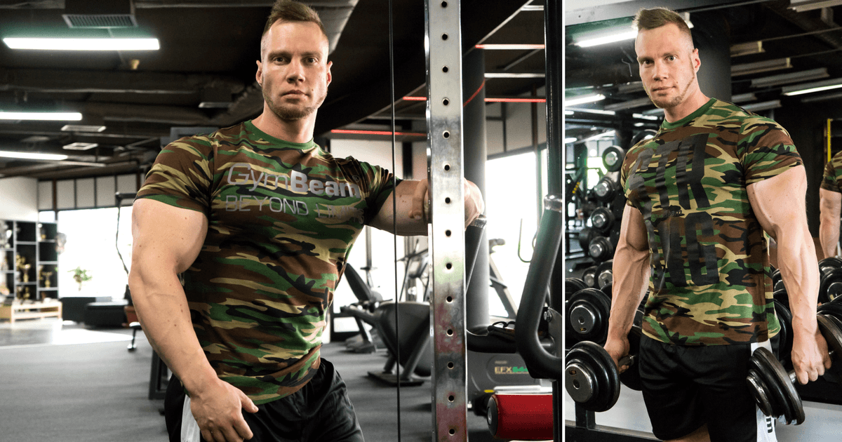 Tričko Beyond Limits Camo Grey - GymBeam