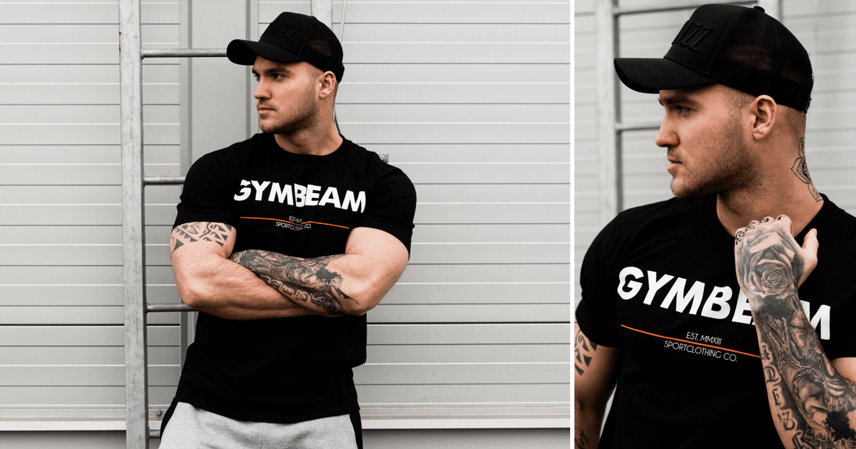 Tričko GymBeam Clear Black White - GymBeam