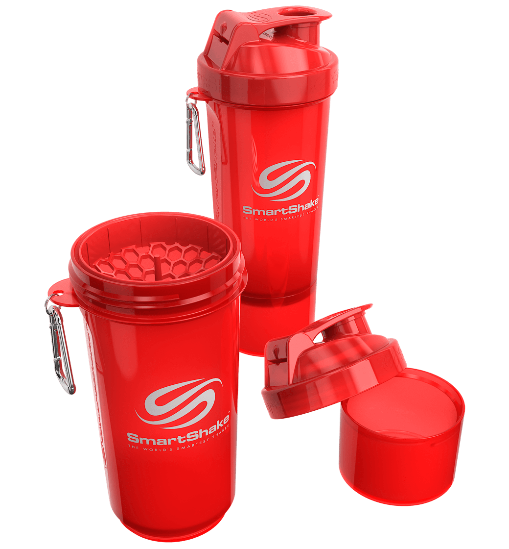 Viacdielny šejker SmartShake Slim Red 500 ml - SmartShake
