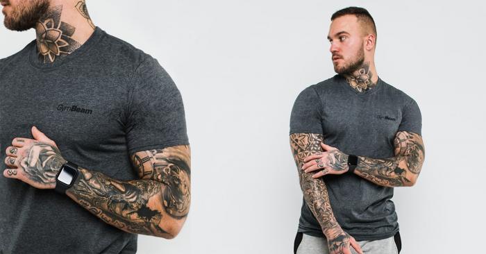 Tričko Basic Dark Grey - GymBeam