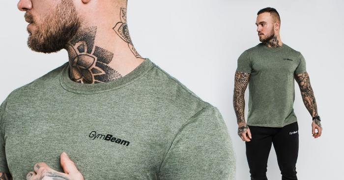 Tričko Basic Heather Military - GymBeam