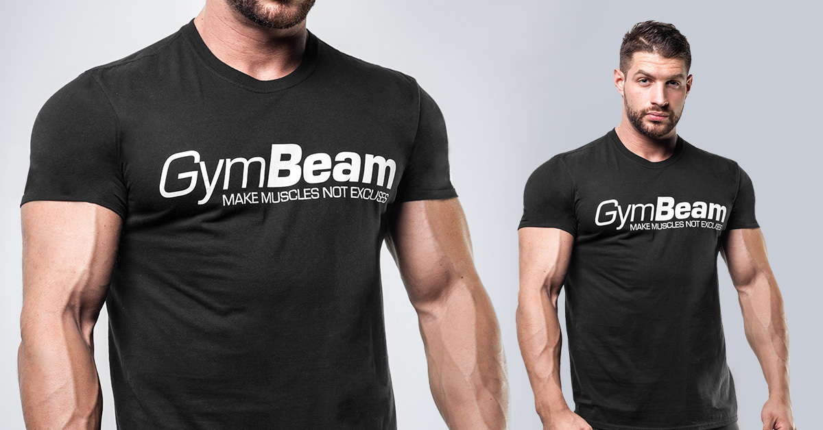Tričko Make Muscles Black - GymBeam