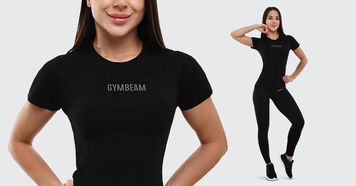 Dámske tričko FIT Black – GymBeam