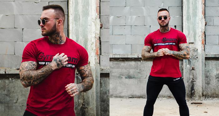 Tričko Keep Strong Antique Cherry - GymBeam